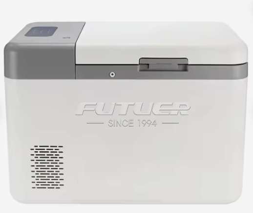 Portable medical cooler used as a delivery and customer handoff equipment example